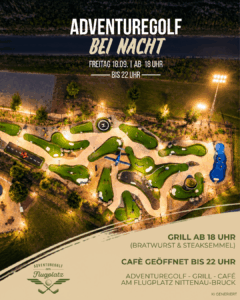 Café & Adventuregolf bis in den Abend
