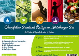 Flyer der Oberpfälzer Seenland Rallye am Steinberger See